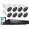 Reolink 12MP Kit Videosorveglianza PoE, NVR 16CH 4TB e 8x Telecamera Esterno Int