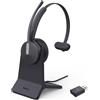 Yealink WH64 DECT Hybrid Mono Headset | con stazione di ricarica | Certificazion