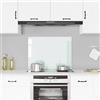 LoogCape Pannello posteriore da cucina, 80 x 60 cm, in vetro temperato, resistente al calore, antigraffio, paraspruzzi, facile montaggio, protezione da schizzi di grasso, accessori da cucina durevoli
