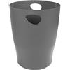 Exacompta - Cod. 45307D - 1 cestino gettacarta, serie ECOBIN con manici - Capacità 15 litri - Per ufficio e home office - Dimensioni 26,3X26,3X33,5 cm - Grigio tortora opaco