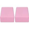 FTVOGUE Blocchi Yoga Confezione da 2 Blocchi Yoga in Schiuma Rosa 15 X 22,5 X 7,5 Cm Superficie Antiscivolo Supporto Morbido per Pilates Meditazione Stretching Home Studio Viaggiatori