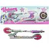 Unibos Have Duty - Monopattino con 2 ruote luminose per adulti, bambini, motivo: unicorno
