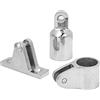 FTVOGUE Bimini Top Fitting Kit di Montaggio a Ganascia e Cerniera in Acciaio Inossidabile 316 da 7 8 Pollici Set di estremità Lucidate a Specchio per Uso di Pesca per Rimorchio per Roulotte e Camion