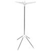 Relaxdays Stendibiancheria, 27 grucce, pieghevole, carico massimo 15 kg, HxP: 143x56 cm, bianco/argento