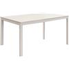KONTE.DESIGN Tavolo TROPEA in legno, finitura bianco frassinato e metallo verniciato bianco, allungabile 110x70 cm - 160x70 cm