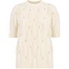 MAX MARA STUDIO - Maglia OBLÒ in lana e cashmere con piume e cristalli