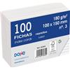 Dohe - Schede a righe di cartone (100 pz.) - Biglietti per scrivere appunti, formato A6 (15 x 10 cm), 180 g/m², n. 3, materiale per ufficio - colore bianco