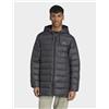 Adidas Mens adidas Parka imbottito leggero con cappuccio tecnologia CLIMAWARM e 3 strisce Essentials. - Nero, nero