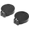ICECHEN 2 Pz CR2450 - Porta batterie a bottone a bottone con 2 pin, colore: nero