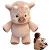 ZUMME Peluche Mucca Che Corre. 45cm Morbido Soffice con Zampe Mobili, Giocattolo Interattivo Antistress, Bambola Cartone Animato, Cuscino Decorazione Casa per Uomini Donne Bambini Ragazzi (Rosa.)