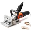 VEVOR Fresatrice a Lamelle 760W 5,9A 11600 giri/min, Tacca di Posizionamento a 45° con Sacchetto per Polvere, Fresatrice Biscottatrice Angolo Profondità Regolabile, Lavorazione del Legno