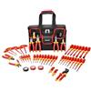 VEVOR Set di Cacciaviti Isolati da 50 pezzi, Kit di Utensili Isolati per Elettricisti Professionali da 1000 V con Punte Magnetiche, Chiave Esagonale con Impugnatura a T Tester di Tensione