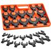 VEVOR Set di Chiavi Dadi Svasati per Auto, Chiavi a Brugola 14 Pezzi Metrici da 27 a 50 mm, Attacco da 1/2", Acciaio Legato 40Cr, con Doppia Marcatura delle Misure e Vassoio, per Riparazione Veicoli