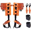 VEVOR Tree Climbing Spikes, 1 Paio Speroni Arrampicata Lega di Acciaio, Capacità 158,75 kg Arrampicata Alberi con Cinghie e Protezioni Punte, Attrezzatura Arboricoltura Scalatori, Caccia Arancione