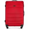 WITTCHEN Valigia Media Trolley Valigia Rigida in ABS Valigia Bagaglio Valigie con 4 Ruote Serratura a combinazione Maniglia telescopica Globe Line Rosso Ryanair/ITA Airways/easyJet