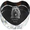 Art-Dog Terrier australiano - foto del cane in cristallo, cuore di cristallo, cornice unica con foto del marchio Art-Dog