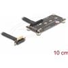 Delock Adapter PCIe 3.0 x1 Stecker 90° gewinkelt zu M.2 Key M Buchse mit Kabel 10 (81503)