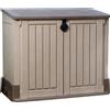 Armadio da esterno porta attrezziKeter Sio Midi 130x74x10 cm beige
