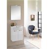 Mobile bagno lavabo sospeso Compobox 50x190x40 cm bianco laccato lucido