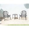 Salotto da giardino Tropea Balcony in ferro e polyrattan antracite 2 posti