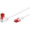 Goobay Cavo di rete Goobay Cat.6 U/UTP RJ45 connettore angolato CCA 0.25m bianco