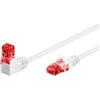 Goobay Cavo di rete Goobay Cat.6 U/UTP connettore angolato CCA 0.5m bianco
