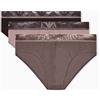 EMPORIO ARMANI Confezione da 3 Slip da Uomo, Mole/Ferro/Fulvo, L