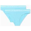 Emporio Armani Slip da Donna Everyday in Cotone, Confezione da 2, Bianco, L, Bianco, L