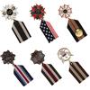 Milageto 6 Pz Tessuto Distintivo Spilla Collare Militare Mens Cosplay Pin