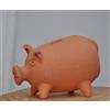 SALVADANAIO PORCELLINO MAIALINO TERRACOTTA LUNGHEZZA CM. 26 ALTEZZA CM. 18