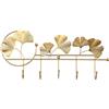 Baoblaze Gancio Appendiabiti da Parete a Forma di Foglia di Ginkgo Portachiavi Cappotto Cappelli Gioielli Sciarpa Accessori 'Ingresso, A d'oro