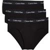Calvin Klein Uomo Slip Hipster Confezione da 3 Intimo, Nero (Black W Black WB), S