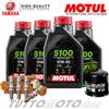 MOTUL - HIFLO - NGK Tagliando YAMAHA YZF-R1 1000 2007 2008/Kit Olio Motul 5100 10W40 Filtro Candele