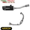 Arrow Scarico Completo KTM Duke 125 2024 Arrow Moto Terminale Indy Race EVO Nero
