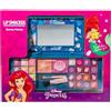 Lip Smacker Princess Ariel Travel-Ready Beauty Case, Valigetta Trucchi Bambina con Palette di Ombretti Luminosi, Rossetti e Smalto Unghie, Accessori Inclusi, per un Look da Principessa Disney