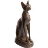 Discoveries Egyptian Imports Statua della dea del gatto Bastet, altezza 14 cm, realizzata in Egitto, colore: nero