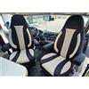 BREMER SITZBEZÜGE Set di 2 coprisedili per piloti compatibili con camper Ducato Weinsberg Adria Dethleffs | Set di 2 coprisedili con braccioli in nero/beige | WPL410