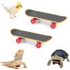 Yimluofa Confezione da 2 mini skateboard a forma di tartaruga creativa, giocattoli intelligenti, per animali di piccola taglia, animali domestici, tartarughe