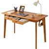 Aibiju Scrivania per Computer in Legno con Cassetto, Moderno Banco da Lavoro per Computer Portatile, Tavolo da Lavoro per Ufficio Domestico da 120 cm, Colore Legno di Ciliegio YD-WD03N