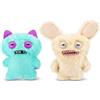 Fuggler Butt Ugly Pets Serie 1 da 23 cm di ZURU, peluche Funny Ugly Monster, 2PK(Suspicious Fox - Pomeranian and Mr Buttons - Golden Retreiver)