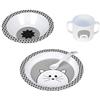 LÄSSIG Set di stoviglie per bambini (piatti, tazze, ciotole, cucchiai) senza melamina, senza BPA, lavabili in lavastoviglie e in microonde/Dish Set PP Little Chums Cat