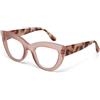 OKKIA Occhiale da Lettura Mod. Claudia Premontato Gatto Soft Touch Pink Havana Diottrie 1.50