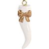 Cupido&Co. Cornetto Bianco con Fiocco Oro H 47 Mm da Appendere Ideale Bomboniera