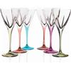 RCR Cristalleria Italiana Fusion Set - 2 - da 6 Calici Vino Colorati