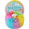 Okaybee Orso Rainbow Snow Fizz Slime, buona elasticità e croccante slime per feste per bambini e giocattoli sensoriali per ragazze e ragazzi regali