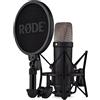 RØDE NT1 5th Generation, microfono da studio a diaframma largo con XLR e USB, supporto antiurto e filtro anti-pop per registrazione vocale e podcasting (Nero)