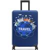 Youth Union Custodia Valigia 18-32 Pollici Fibra di Carbonio di Bambù Luggage Cover in Poliestere Trasparente Viaggio Luggage Trolley Case Cover Protector