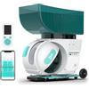 PONGBOT Macchina per palline da tennis, APP e telecomando, esercizi personalizzati, capacità di 150 palline, max 129 km/h, 8+ ore di resistenza, doppio motore per topspin e backspin, PACE S PRO