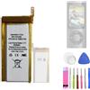 HIGHAKKU Batteria di ricambio 616-0406 616-0467 compatibile con [iPod] Nano 5th Gen 5G 8GB 16GB P11G73-01-S01 A1320
