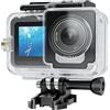 YaelHelens - Custodia impermeabile per DJI Action 4/5/6, alloggiamento subacqueo fino a 60 m con schermo in vetro temperato, custodia protettiva per immersioni in materiale PC con adattatore di